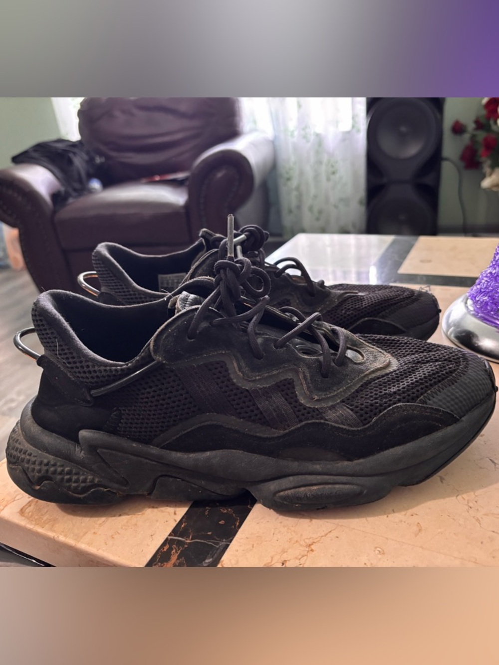 Men's Adidas Black Athletic Sneakers